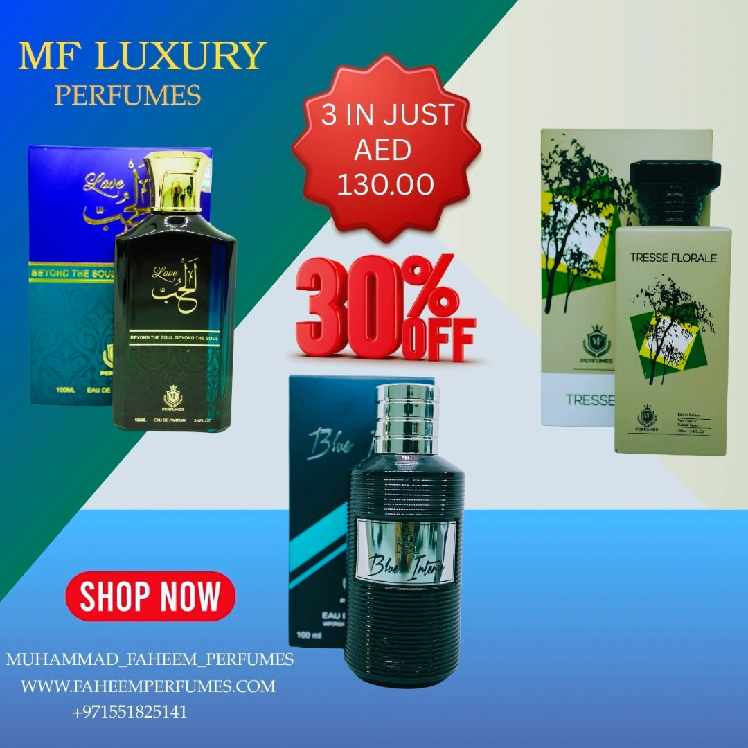 NEW SPECIAL OFFER 30%OFF 3 PERFUMES AED 130.00